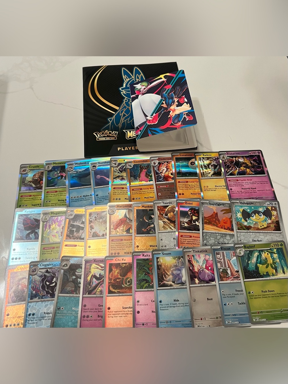Mini Binder + Mega Evolution Player’s Guide + 30 Cards Holo and Reverse Holo
